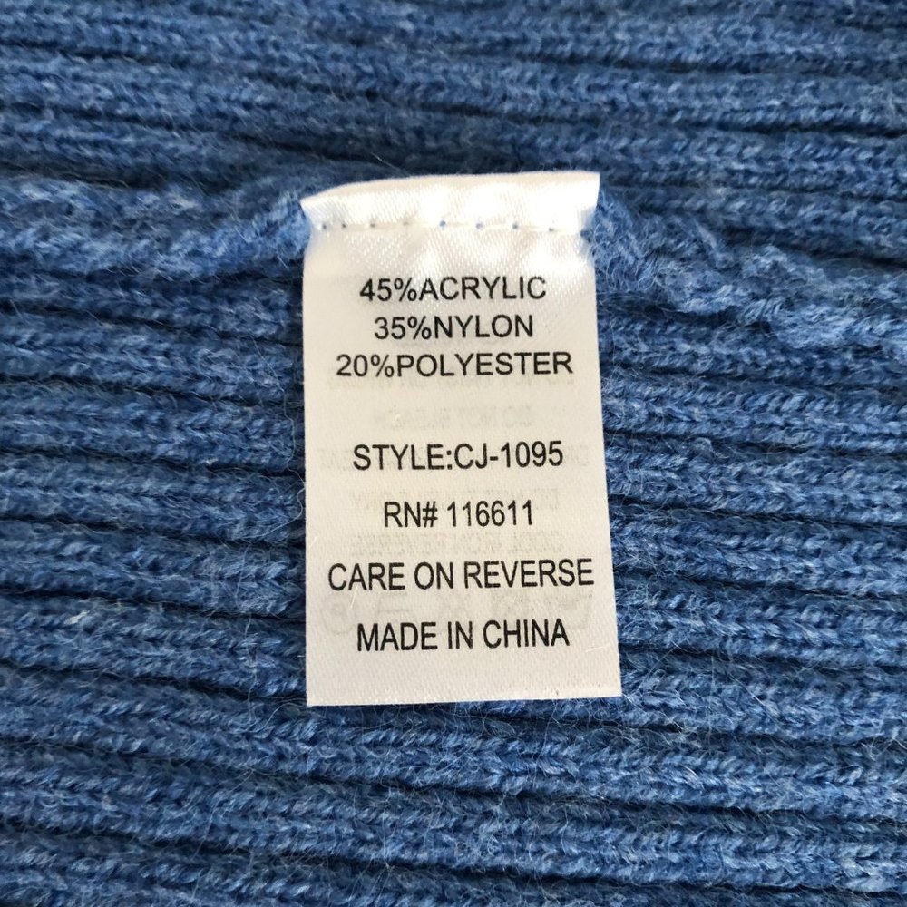 AMADI Anthropologie Long Sweater Cardigan Duster Rib Knit Blue size S - Picture 12 of 13